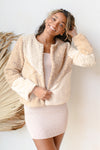 mode, faux fur crop jacket