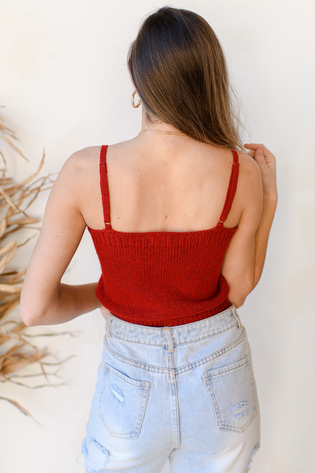mode, apple spice sweater tank