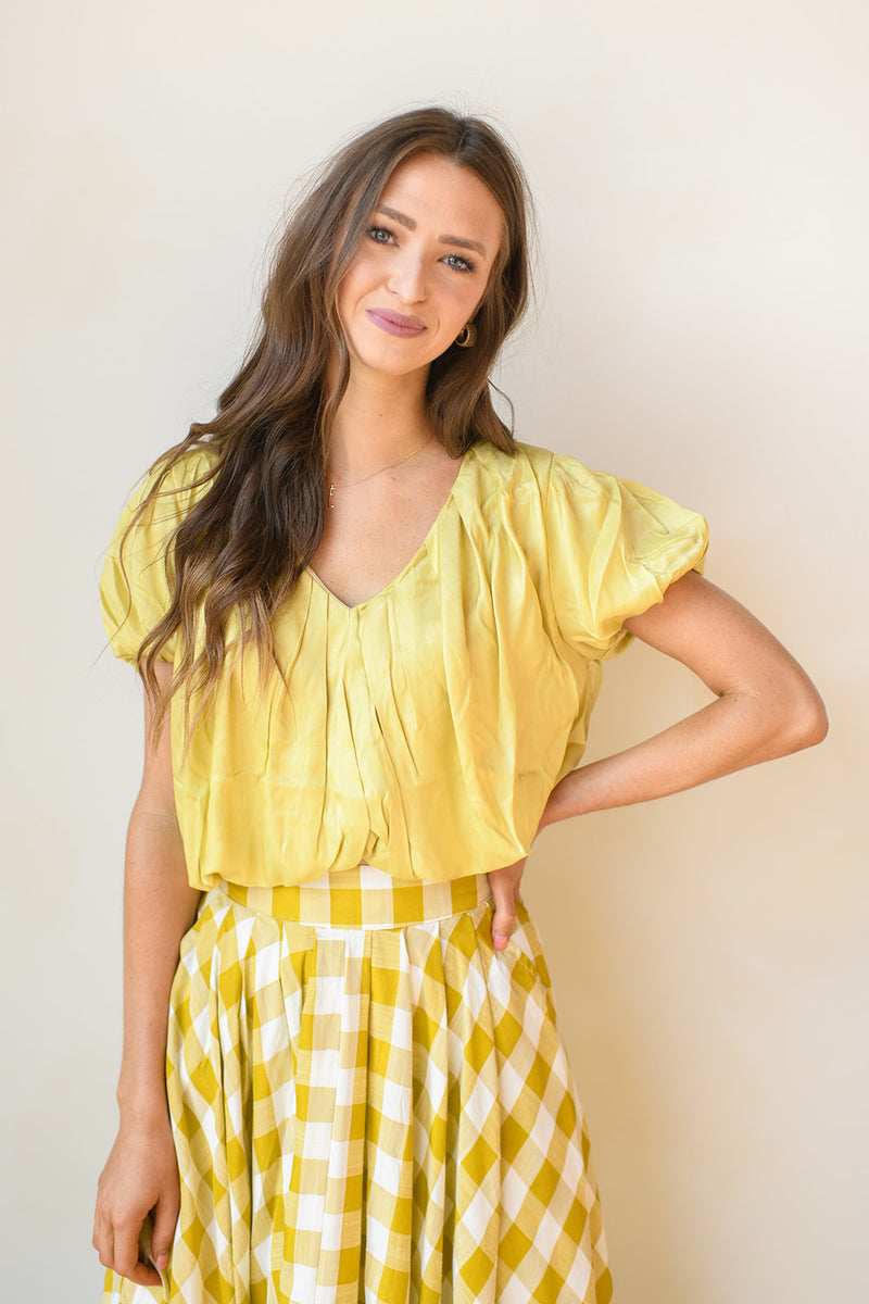 mode, freshness satin blouse