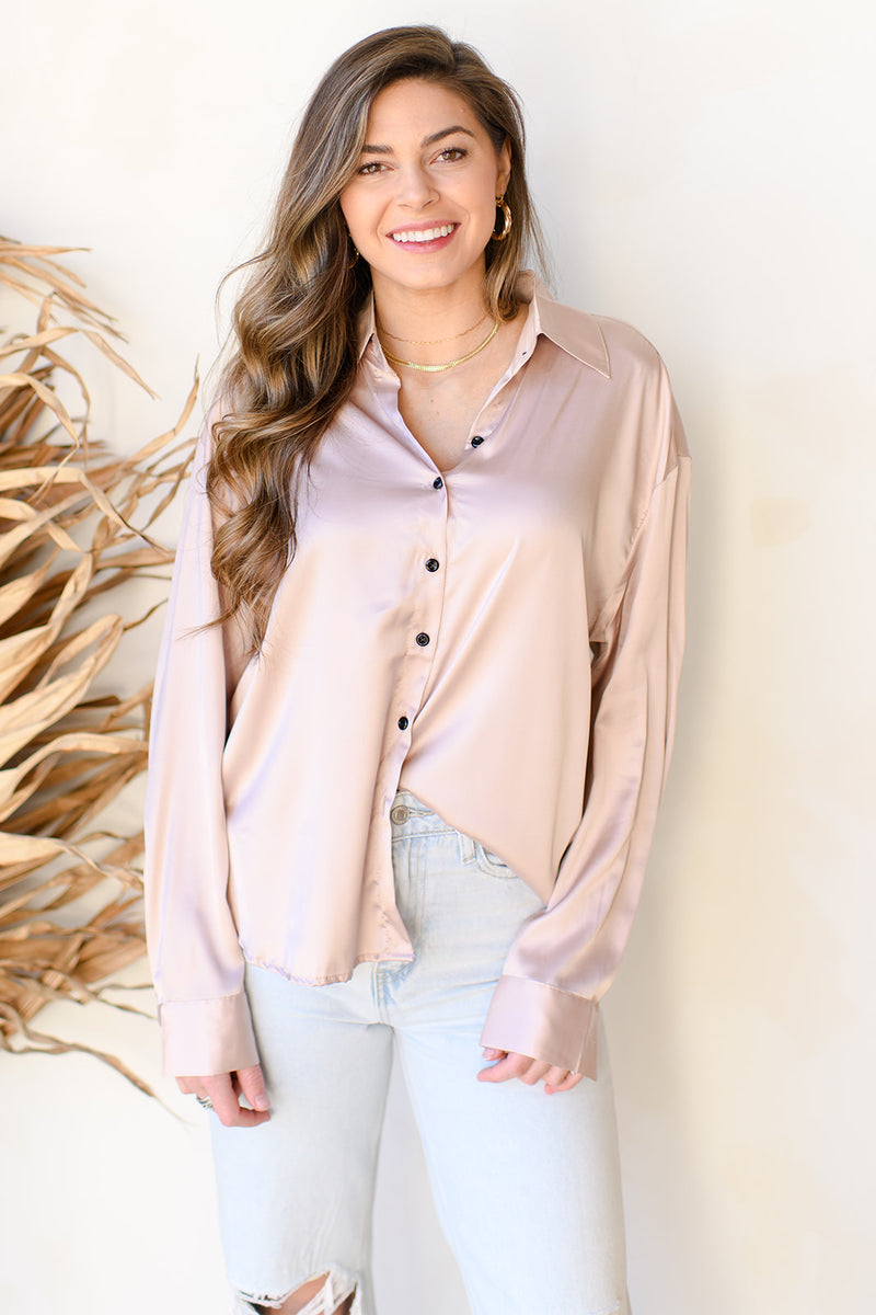 it wasn't meant to satin blouse