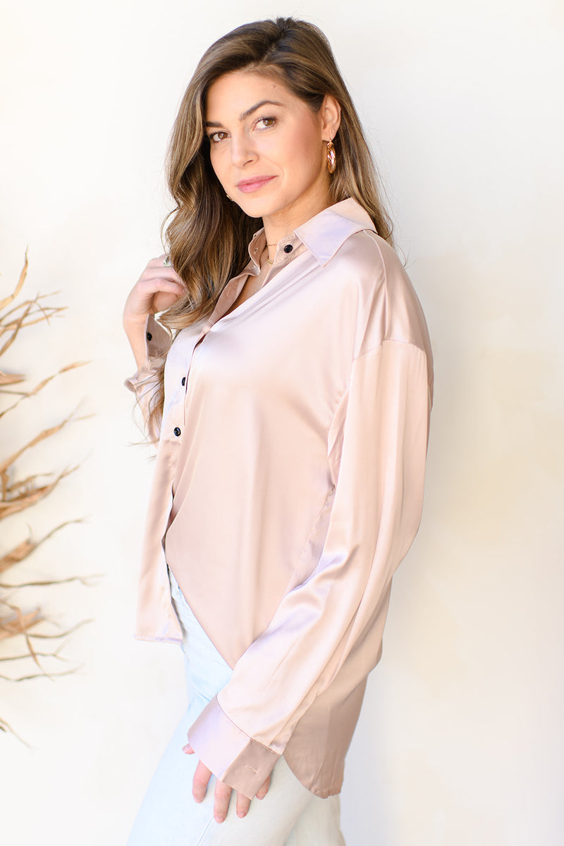 it wasn't meant to satin blouse