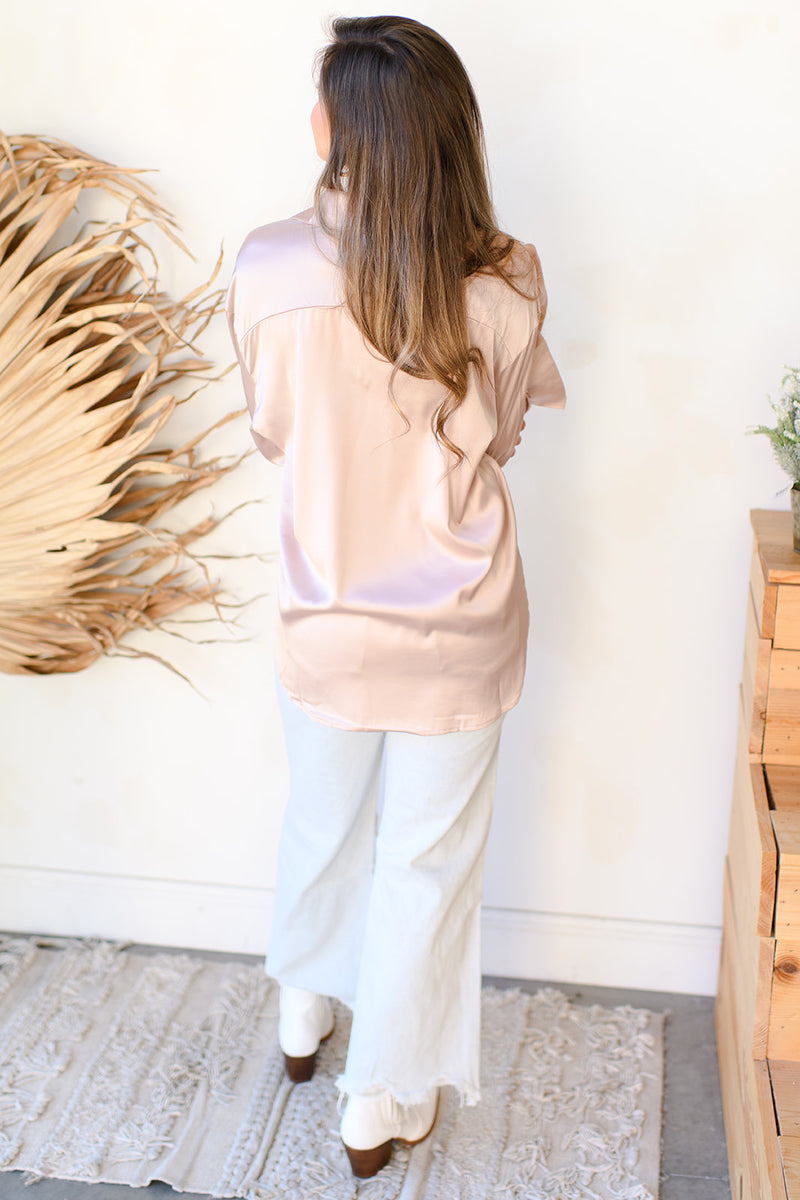 it wasn't meant to satin blouse