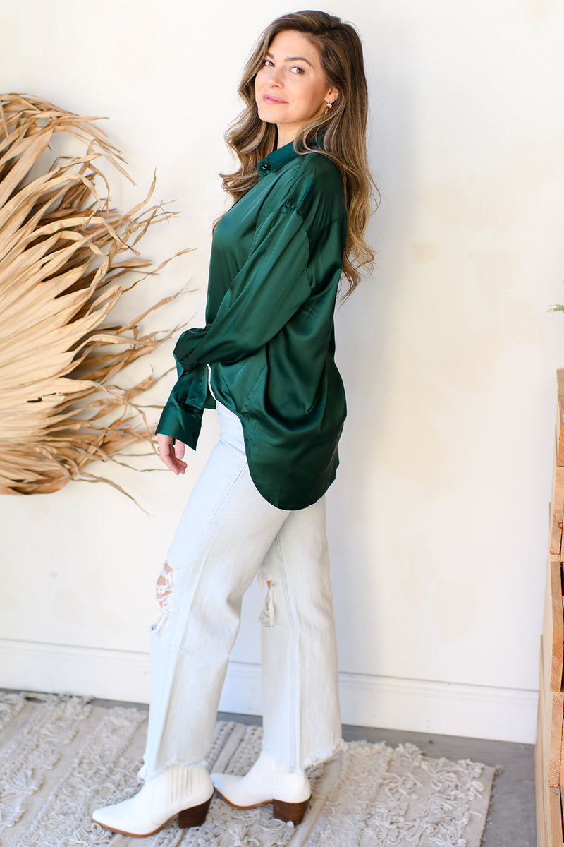 it wasn't meant to satin blouse