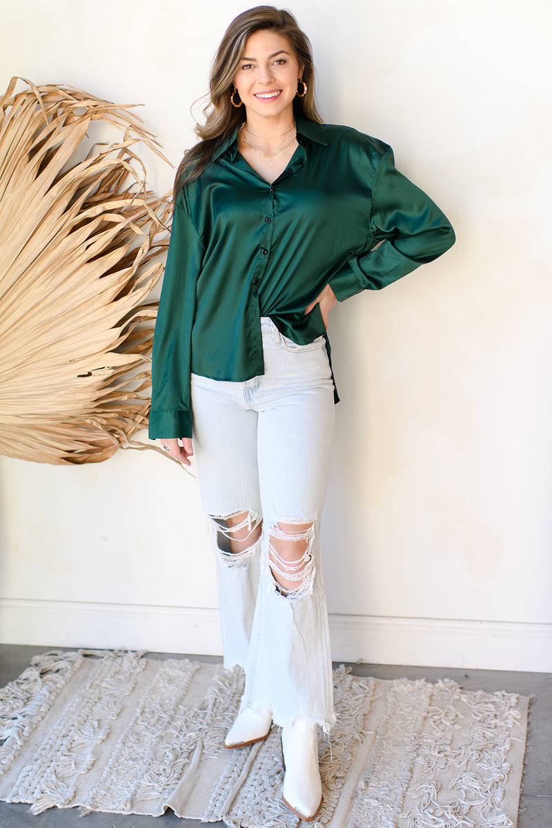 it wasn't meant to satin blouse