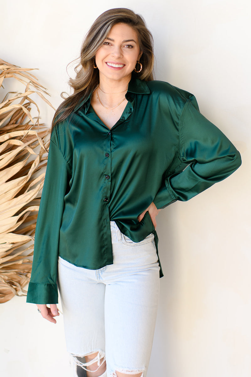 it wasn't meant to satin blouse