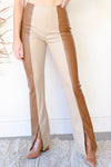 leather in forecast pants
