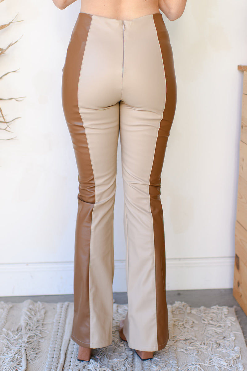 leather in forecast pants