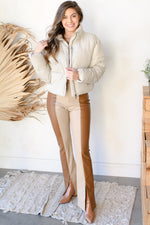 leather in forecast pants