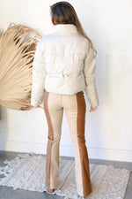 leather in forecast pants
