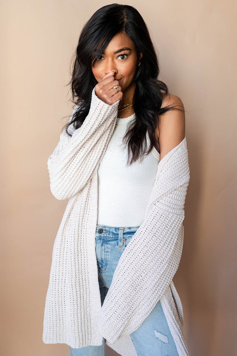 mode, zuri oversized cardigan