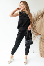 mode, satin shine joggers