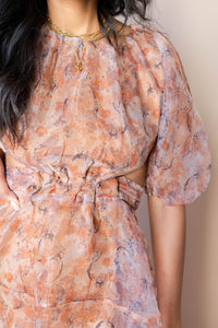 mode, emili cut out midi dress