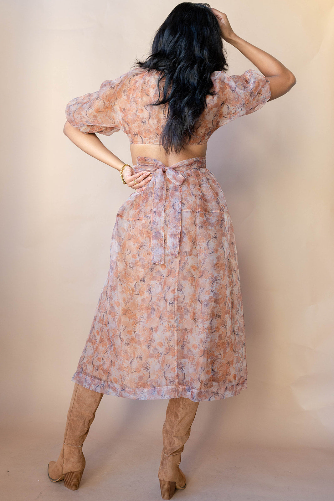 mode, emili cut out midi dress