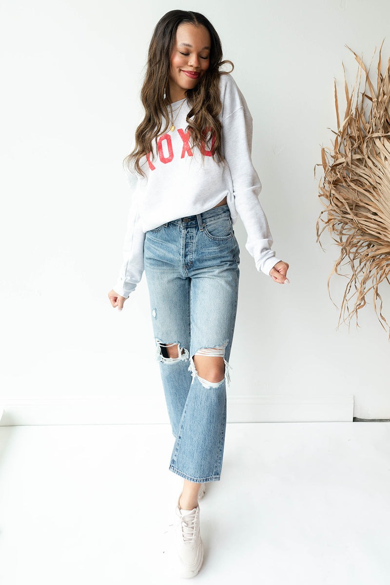 mode, xoxo sweatshirt