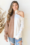 shoulder cut-out sweater
