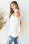 shoulder cut-out sweater