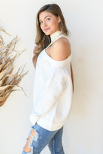 shoulder cut-out sweater
