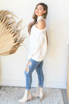 shoulder cut-out sweater