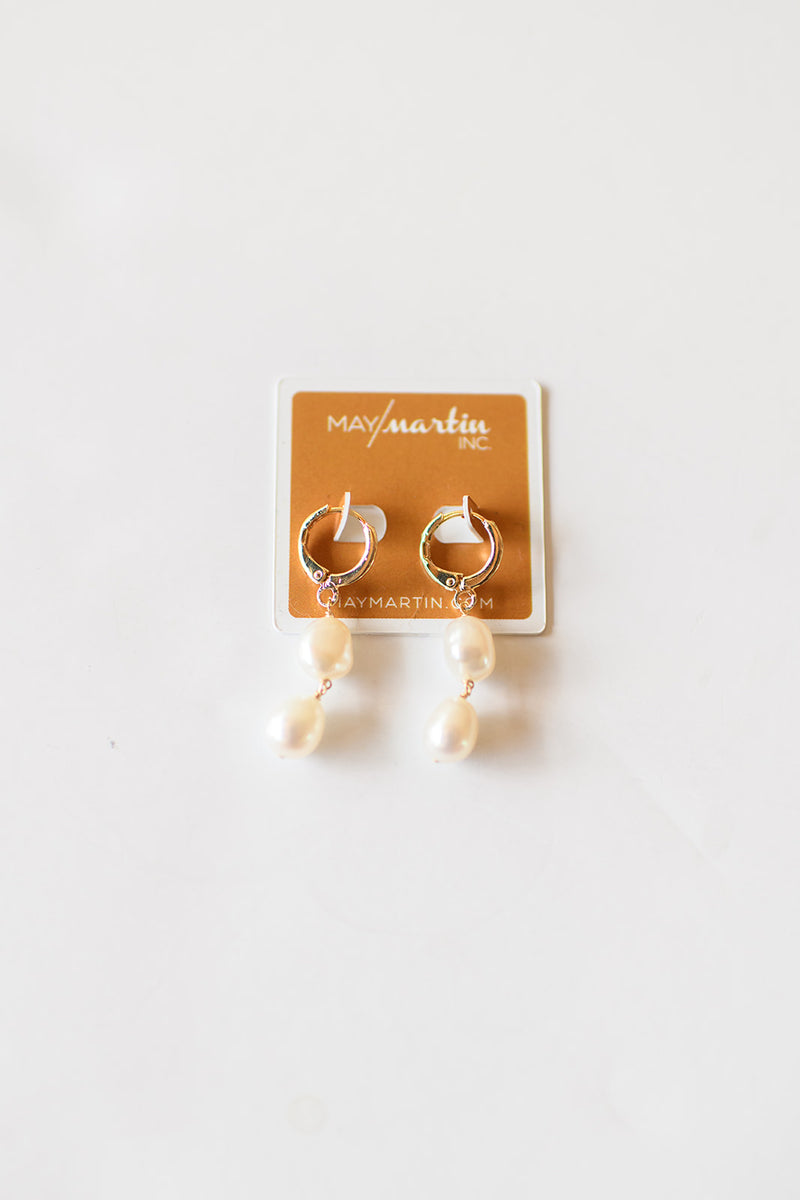 mode, double pearl hoops