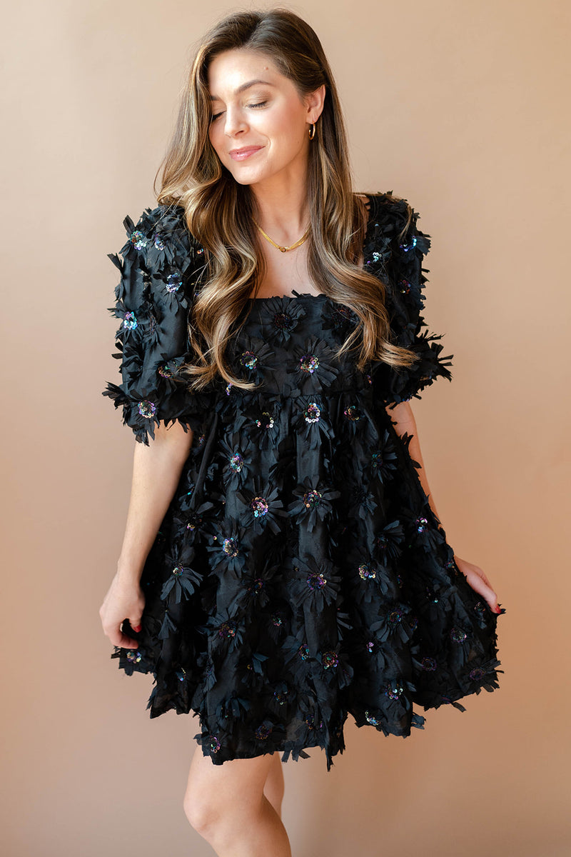 mode, field of flowers dress