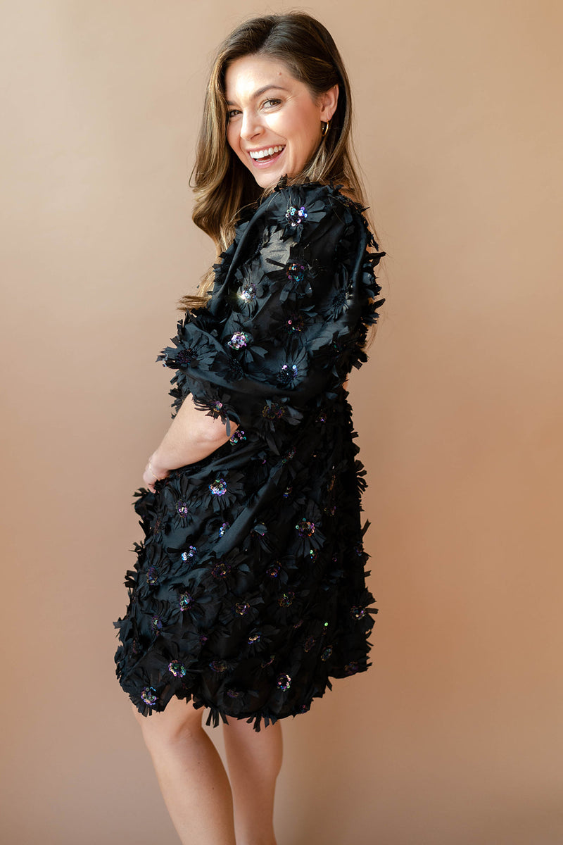 mode, field of flowers dress