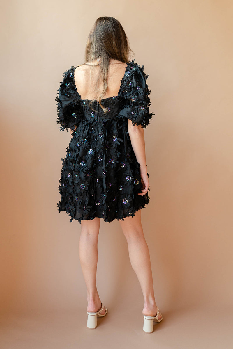 mode, field of flowers dress