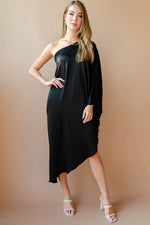 mode, next to you satin dress