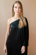 mode, next to you satin dress