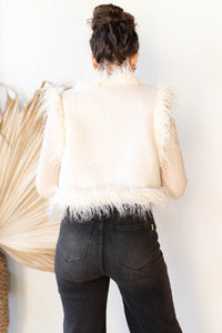 mode, cream puff vest