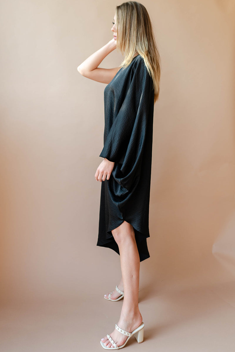 mode, next to you satin dress