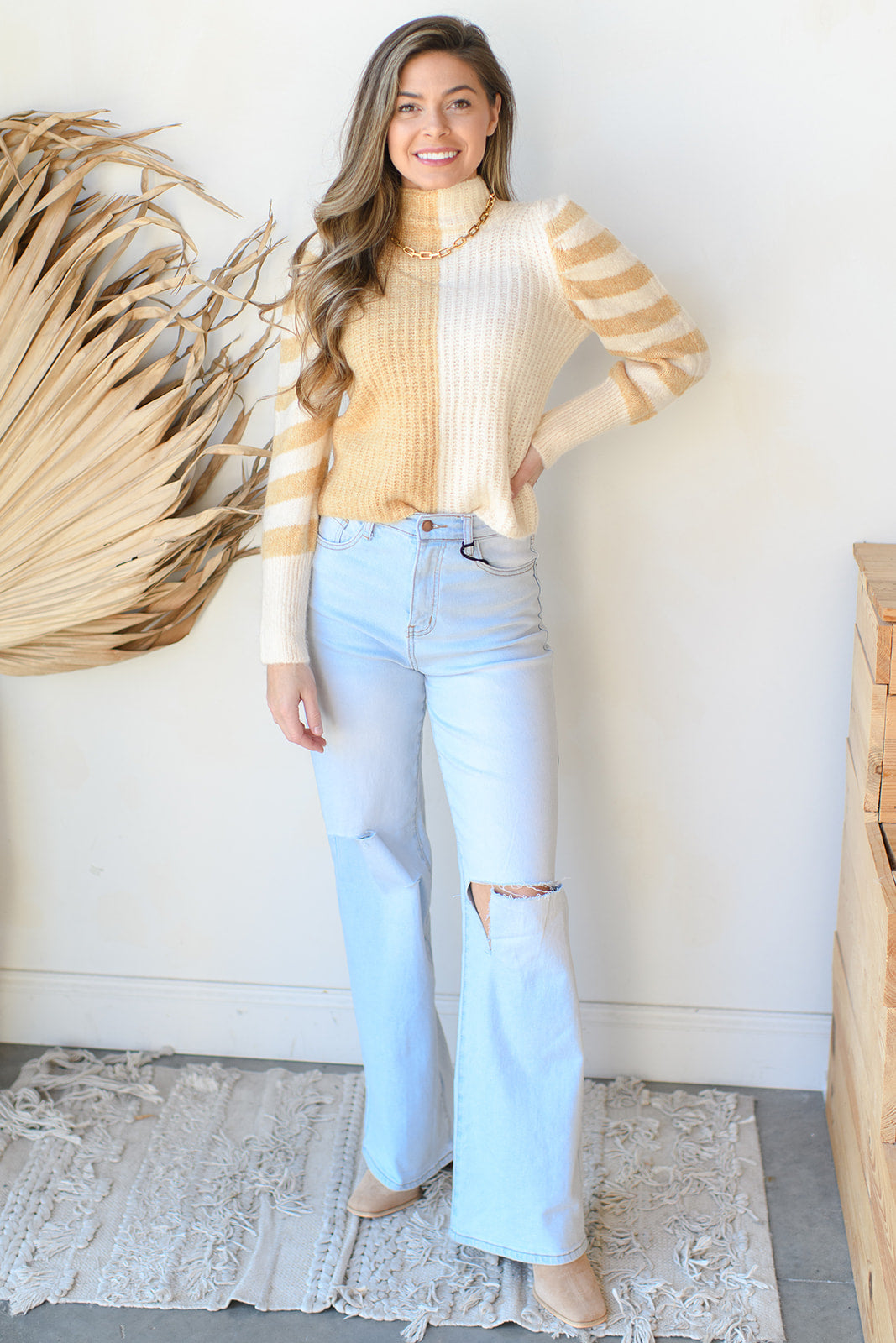 mode, fired sunset sweater