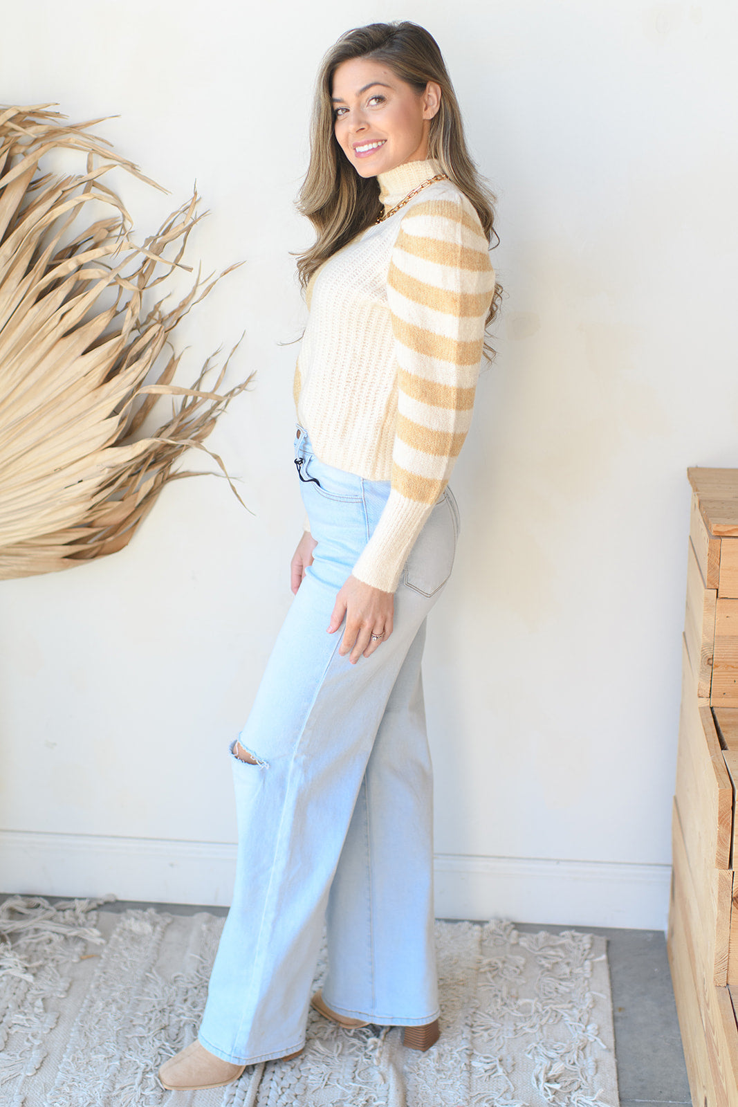 mode, fired sunset sweater