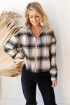 fireside plaid hoodie jacket