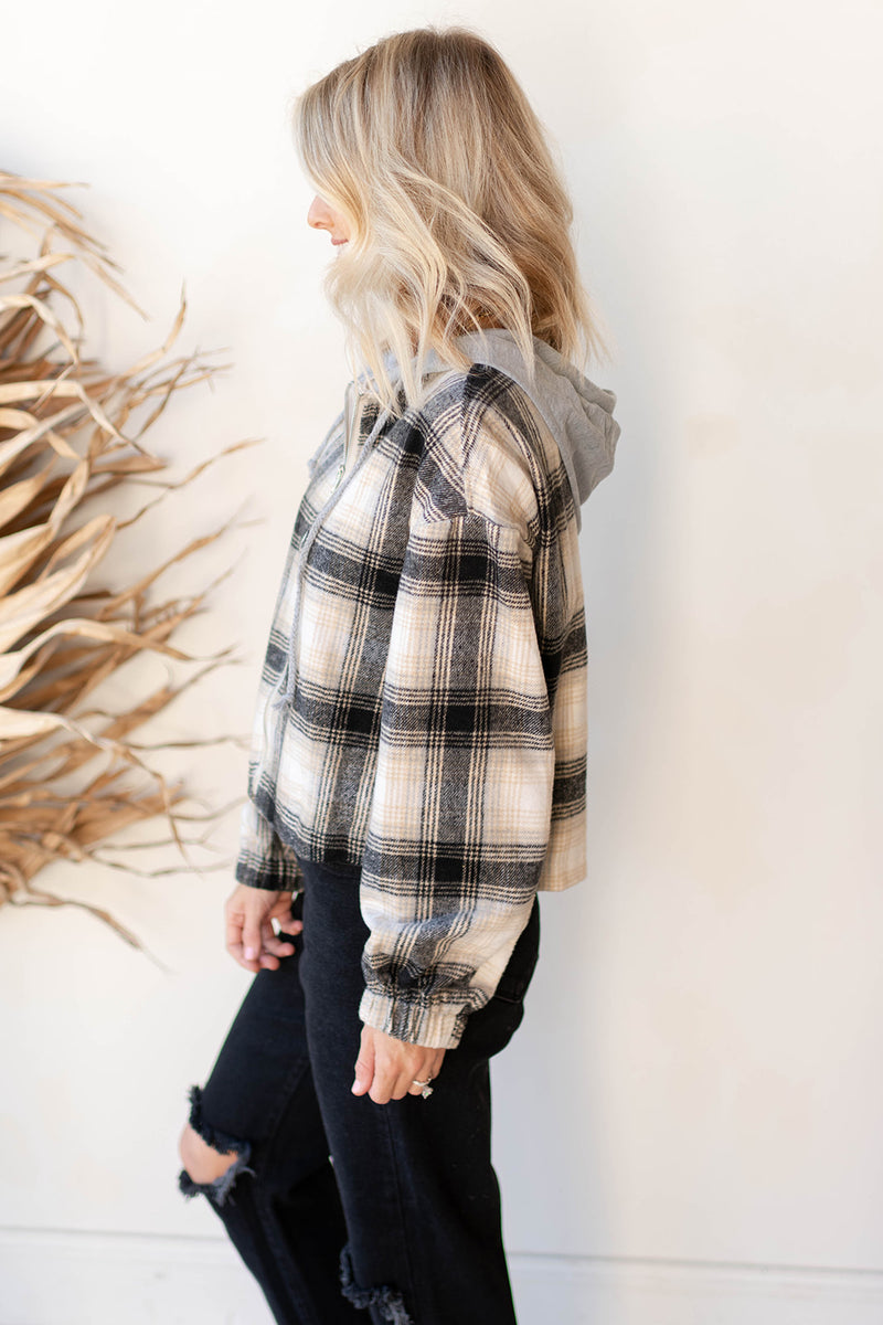 fireside plaid hoodie jacket