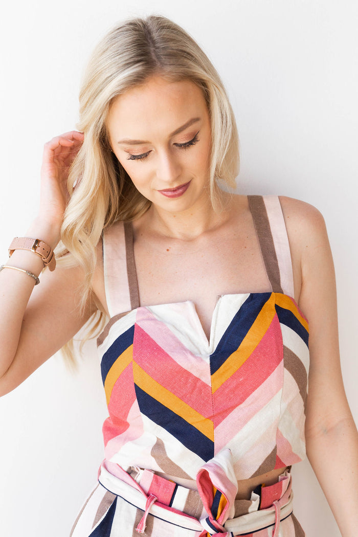 mode, starburst stripe top (set)