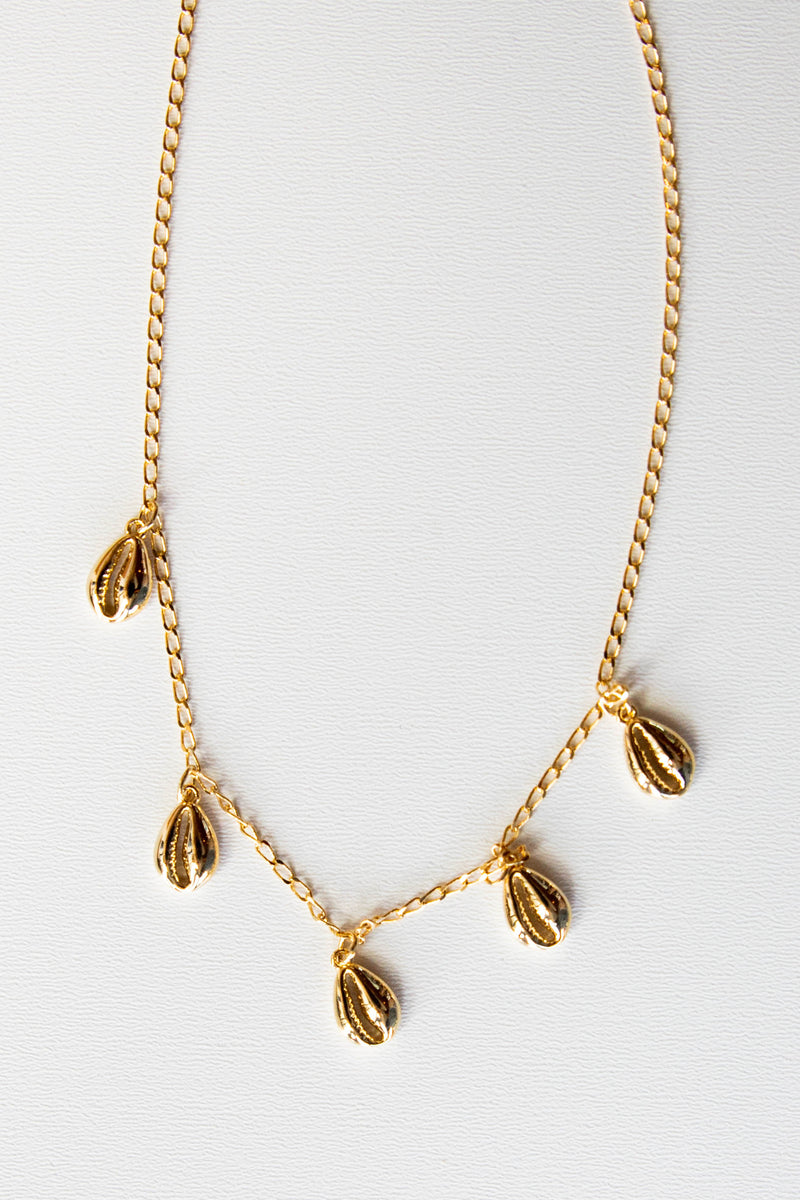 mode, hang loose shell necklace