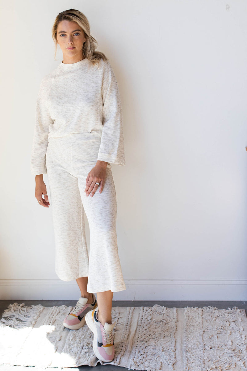 mode, out of the office l/s knit fleece top