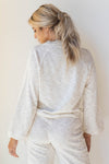 mode, out of the office l/s knit fleece top