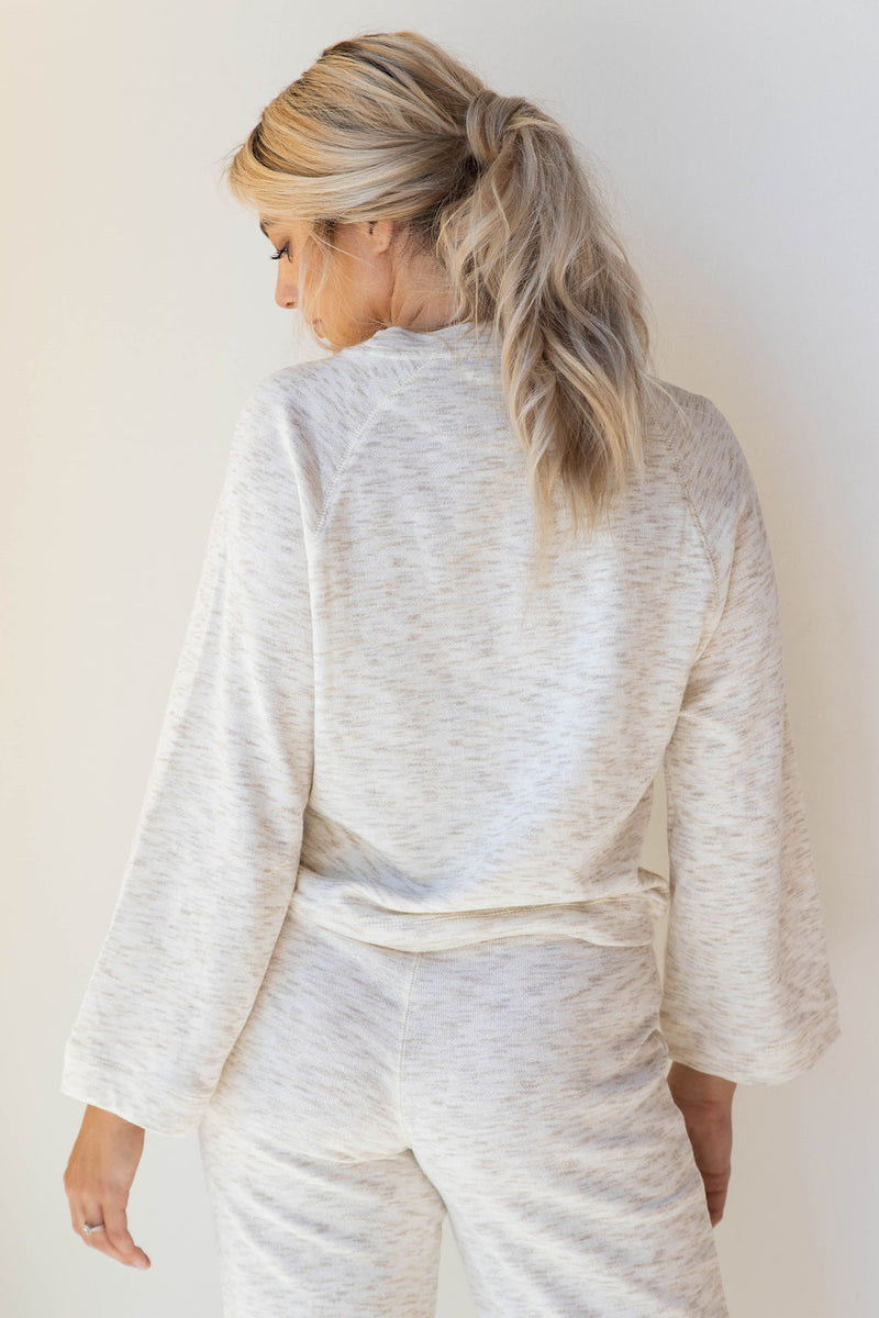 mode, out of the office l/s knit fleece top