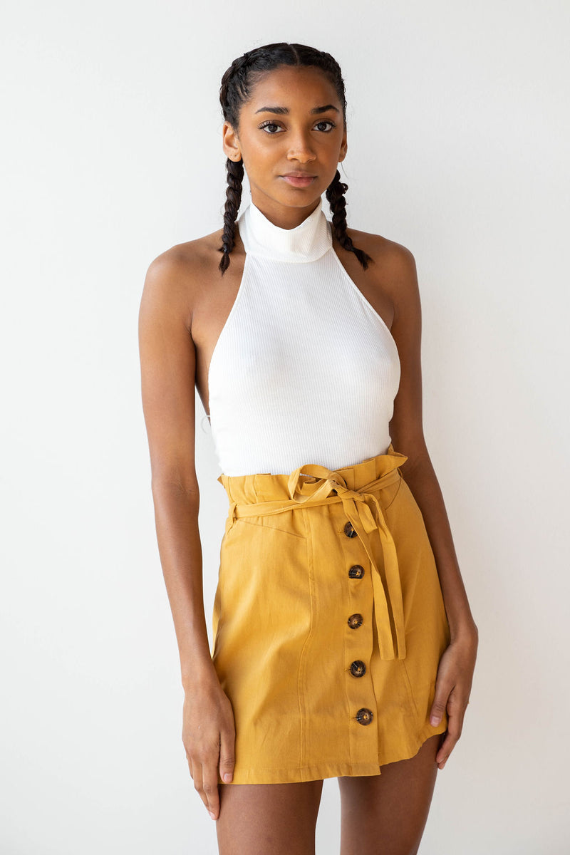 mode, mock halter neck bodysuit