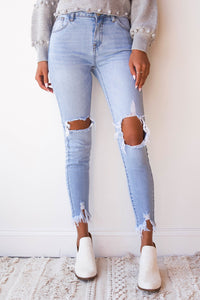 mode, Keely high rise distressed denim