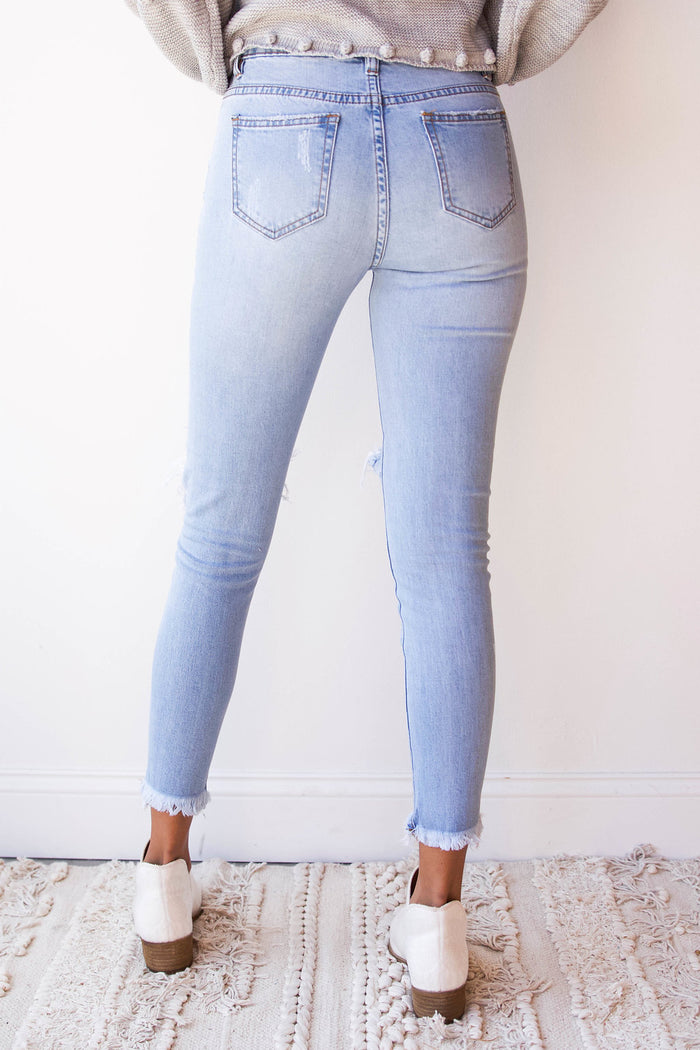 mode, Keely high rise distressed denim
