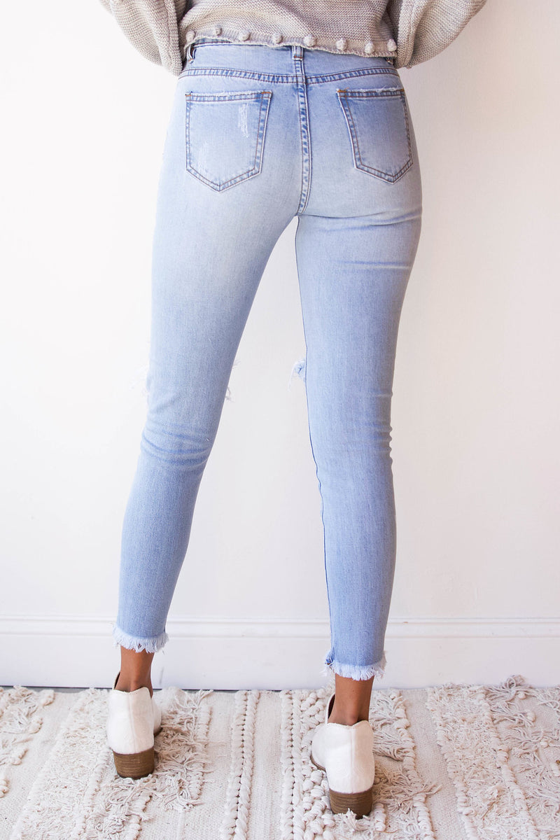 mode, Keely high rise distressed denim