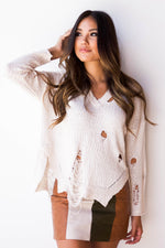 mode, not distraught sweater