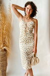 mode, cold press midi dress