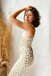 mode, cold press midi dress