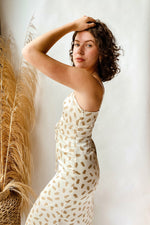 mode, cold press midi dress