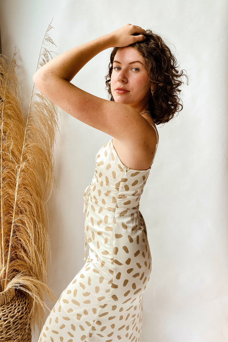 mode, cold press midi dress