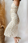 mode, cold press midi dress