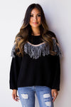 mode, in the fringe sweater